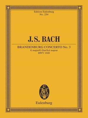 cover image of Brandenburg Concerto No. 3 G major